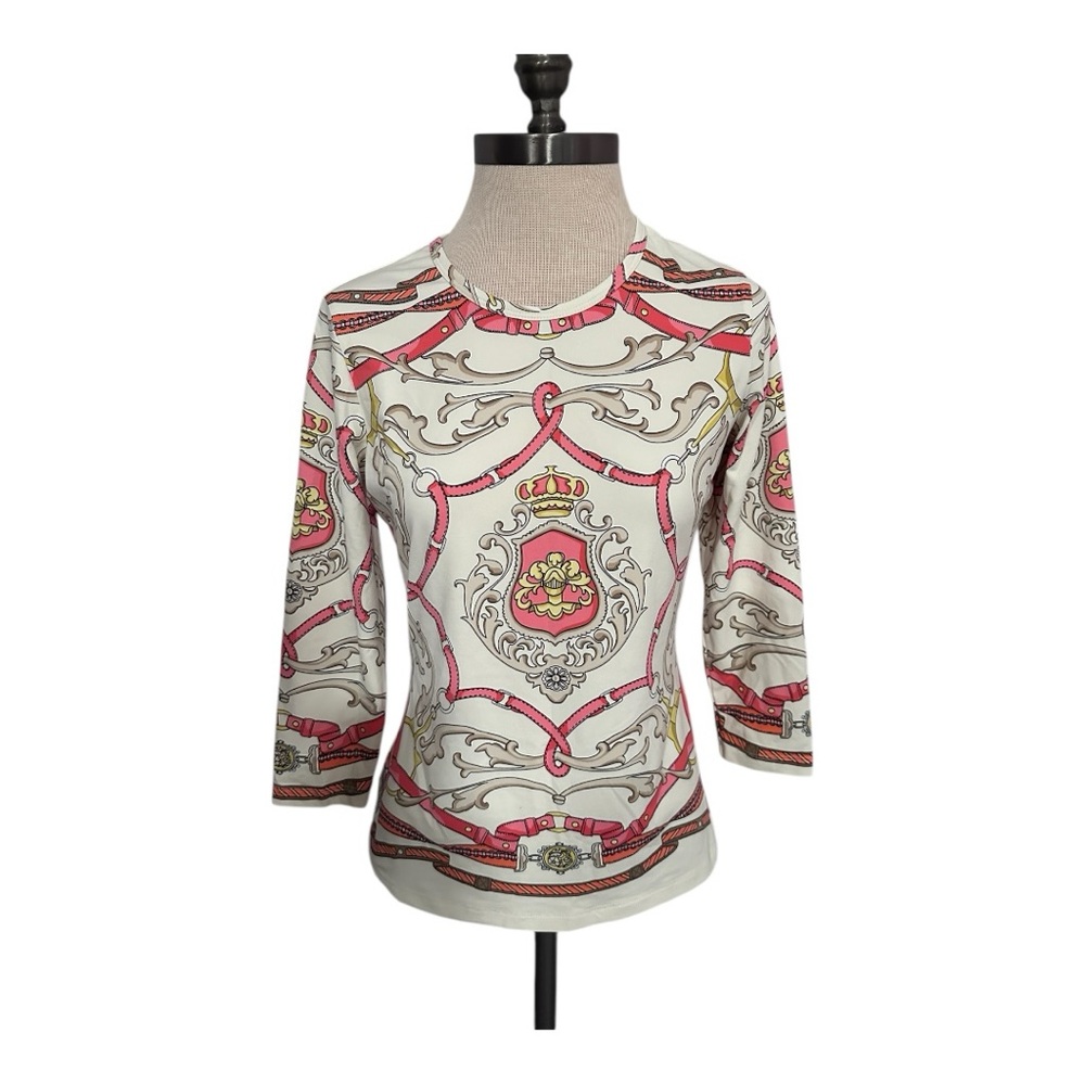 J. McLaughlin Medallion Shield Catalina Cloth Shirt Size Small S